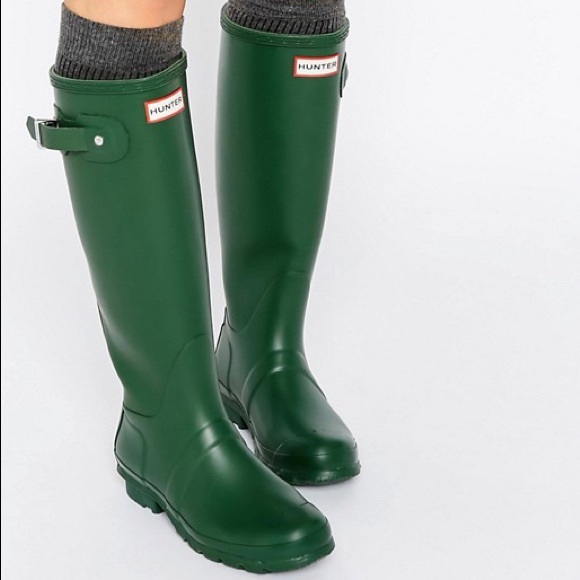 Hunter Shoes - Green Hunter Rain Boots
